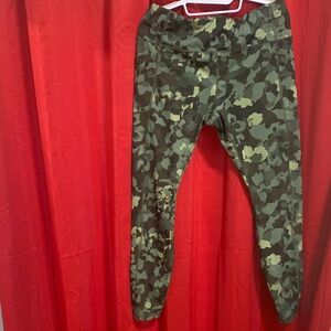 Avia Green Camo Kids Leggings